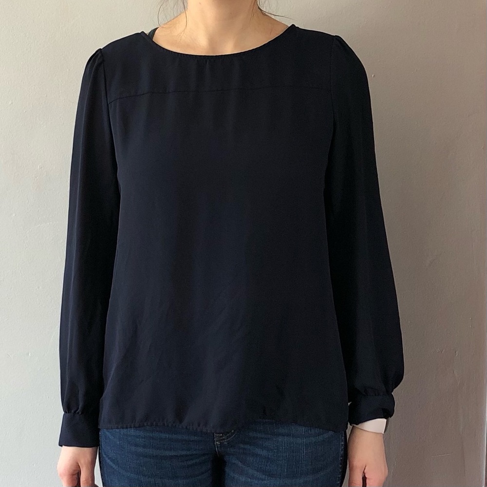 J Crew blouse with keyhole back